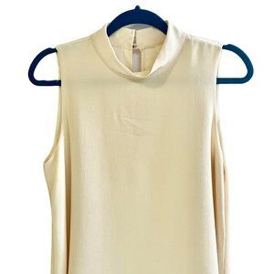 Adrienne Small Cream Sleeveless Top
